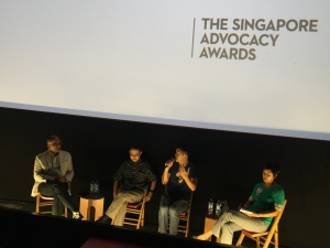 With Alex Au, Ken Kwek and Teo You Yenn at the Advocacy Awards event. – Picture by Sim Chi Yin.
